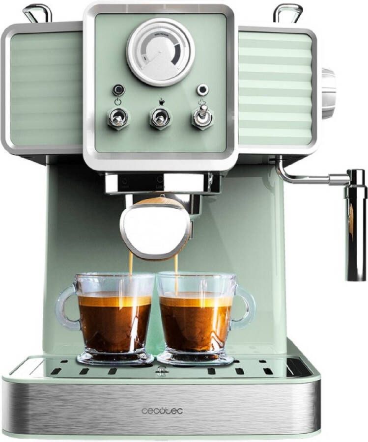 Cecotec Express Power Espresso 20 Tradizionale Light Green 1350 W espresso en cappuccino 20 bars en thermoblok verdamper ma