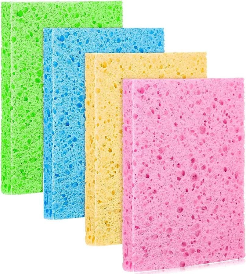 Cellulosesponsdoekjes schoonmaken scrubben wassen niet-kras kleurrijke cellulose schotel spons absorberend vaatdoek herbruikbaar keuken reiniging thuis auto dagelijks Sponzen schoonmaak