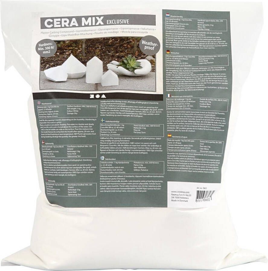 Creotime Cera-Mix exclusieve gipsgietmix 5 kg wit