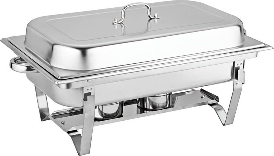 Luveo Buffetwarmer Chafing Dish Warmhoudbakken Warmhoudplaat 3 x 3 Liter