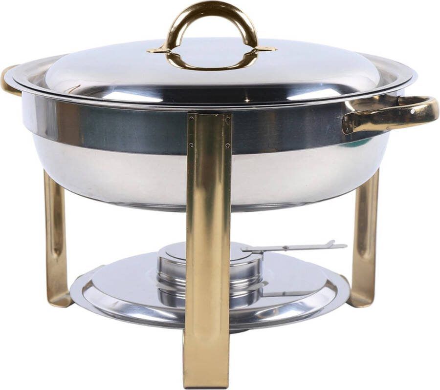 Luveo Buffetwarmer Chafing Dish Warmhoudbakken Warmhoudplaat 4 Liter