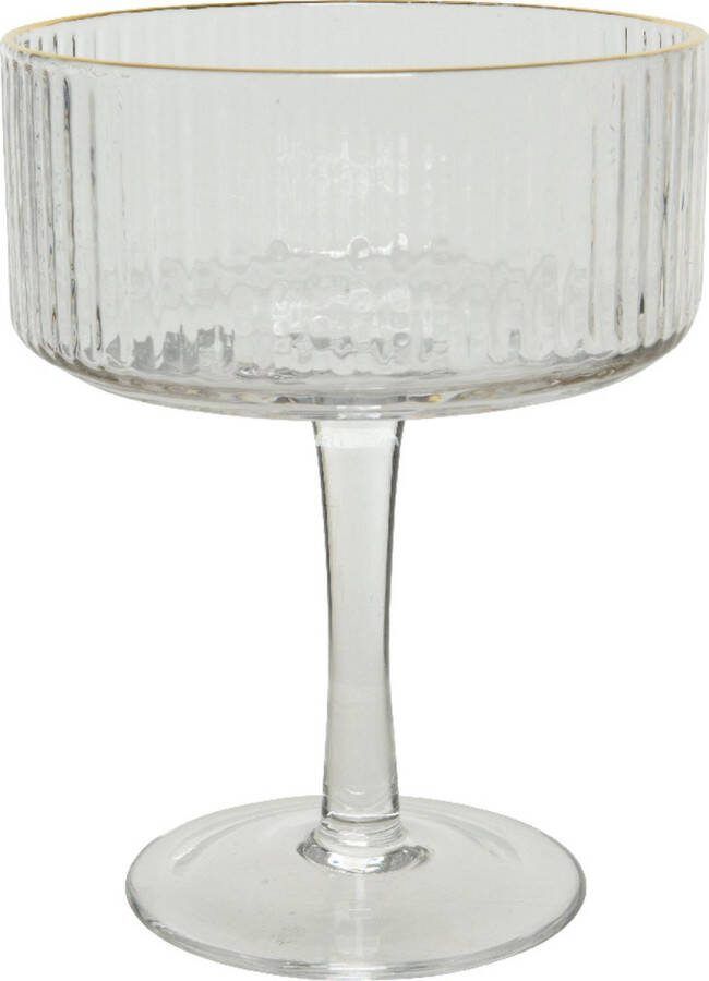 Champagneglas coupe gouden rand