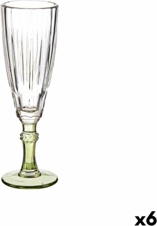 Vivalto Champagneglas Exotic Kristal Groen 6 Stuks (170 ml)