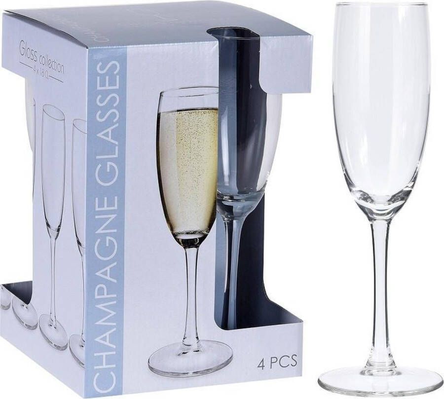 Lifestyle Champagneglas set 18cl 4 stuks