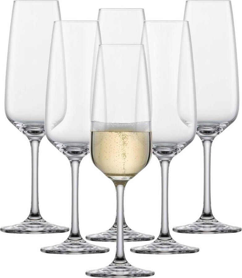 Champagneglas Taste (set van 6) tijdloze champagneglazen met bruispunt vaatwasmachinebestendige Tritan -kristallen glazen Made in Germany