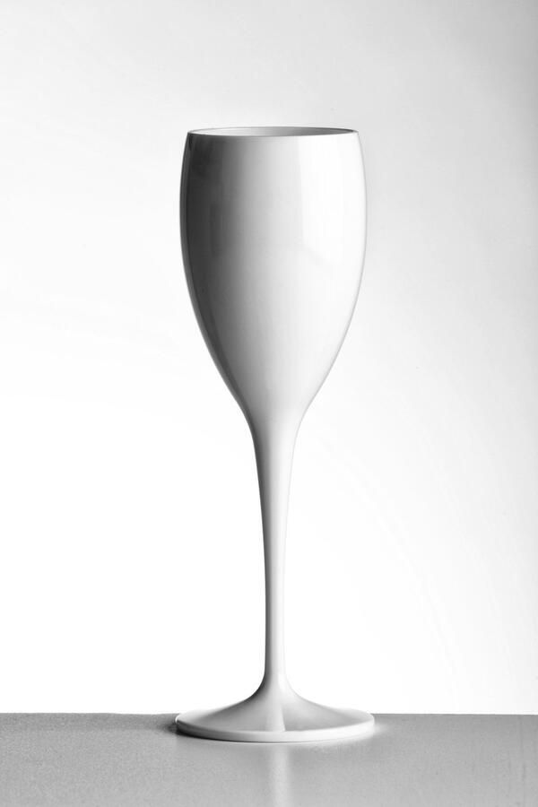 Champagneglazen 17cl 24 stuks Wit Kunststof glazen Plastic glazen Herbruikbare glazen