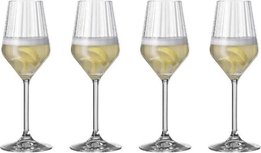 Champagneglazen set van 4 stuks kristalglas 310 ml