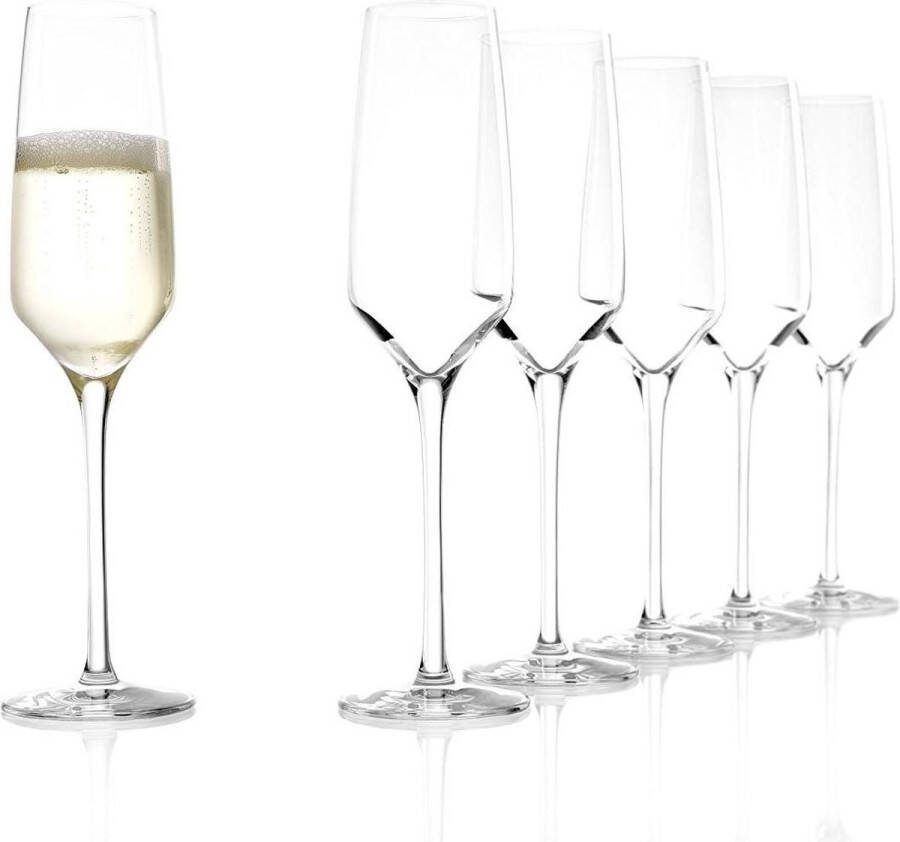Champagneglazen set van 6 188 ml hoogwaardige kwaliteit luxe ervaring