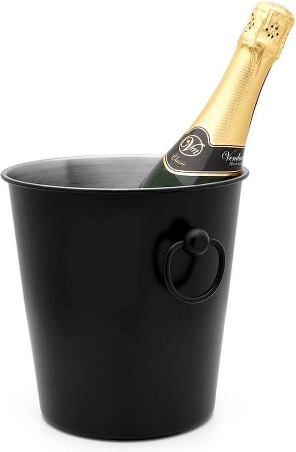 Champagnekoeler Enkelwandig Zwart