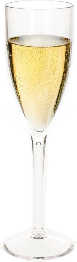 Merkloos Sans marque Onbreekbaar champagne prosecco glas transparant kunststof 15 cl 150 ml Onbreekbare champagne glazen flutes