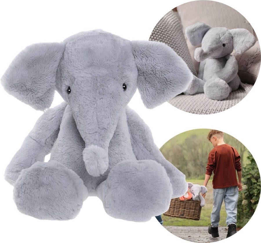 Charlie Bears Mascotte Effie de olifant uit de Bear&Me serie een unieke knuffel voor kinderen 38 centimeter