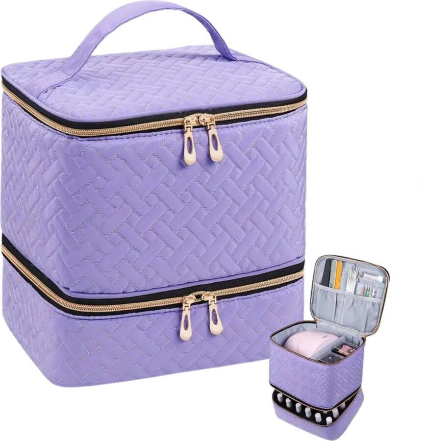 Charmy Nagellak Koffer Draagtas Nagelkoffer Nail Art Nagellak organizer Dipping Powder Starters kit Geschikt voor 30 flesjes