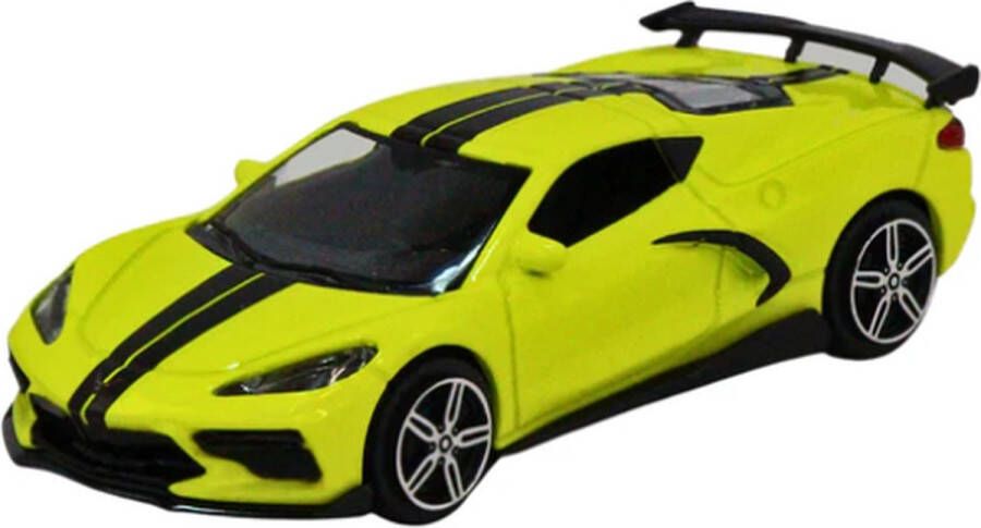 Chevrolet Corvette Stingray Coupe (Geel) (10 cm) 1 43 Bburago {Modelauto Schaalmodel Miniatuurauto Speelgoed}