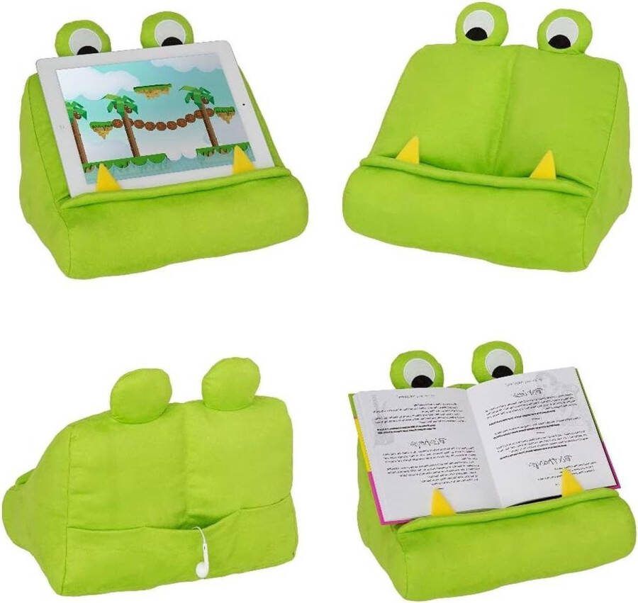 Children iPad Stand Cuddly Reader Tablet Stand with Book Holder Reading Pillow for Kids Reading in Bed Home Tablet Lap Rest Cushion Fun Gift Idea for Book Lovers