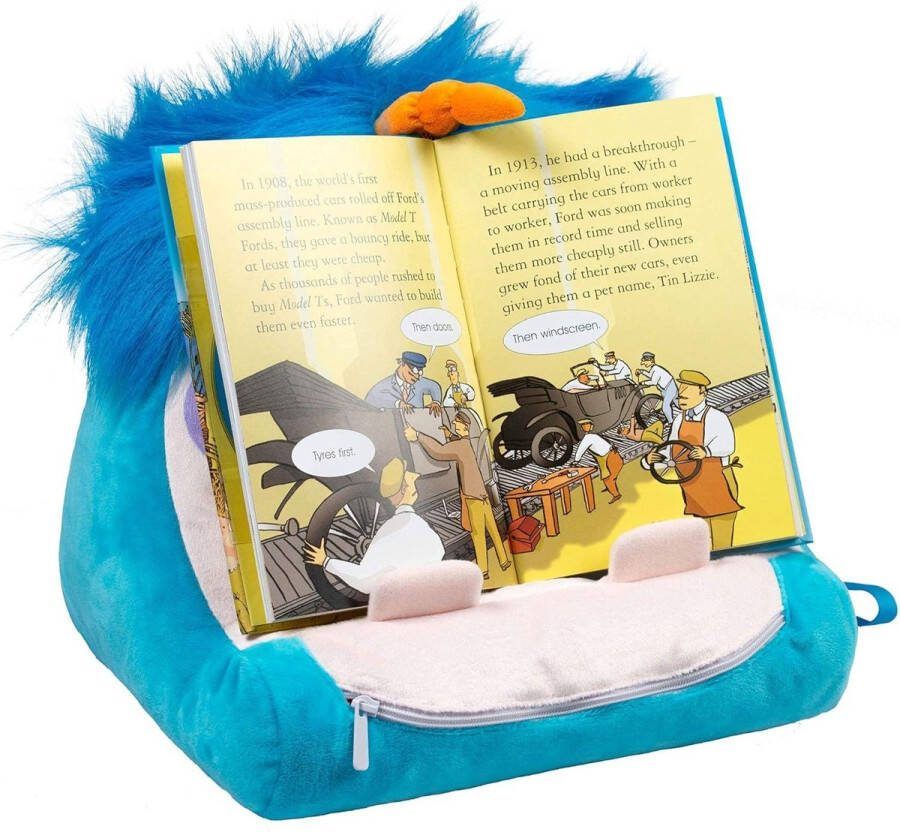 Children iPad Stand Tablet Stand Book Holder Reading Pillow Reading in Bed at Home Tablet Lap Rest Cushion Fun Novelty Gift Idea for Readers Book Lovers Cute and Soft Stand book stand