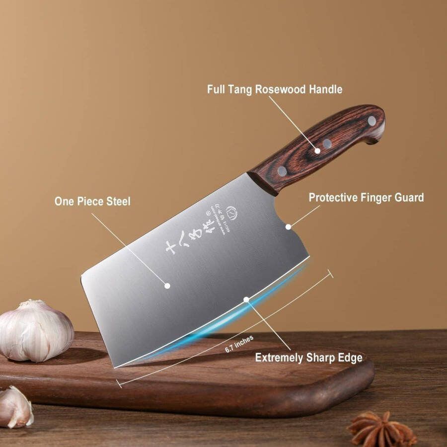 Chinees koksmes 67 inch groentemes roestvrijstalen snijmes ergonomisch handvat japanese knife