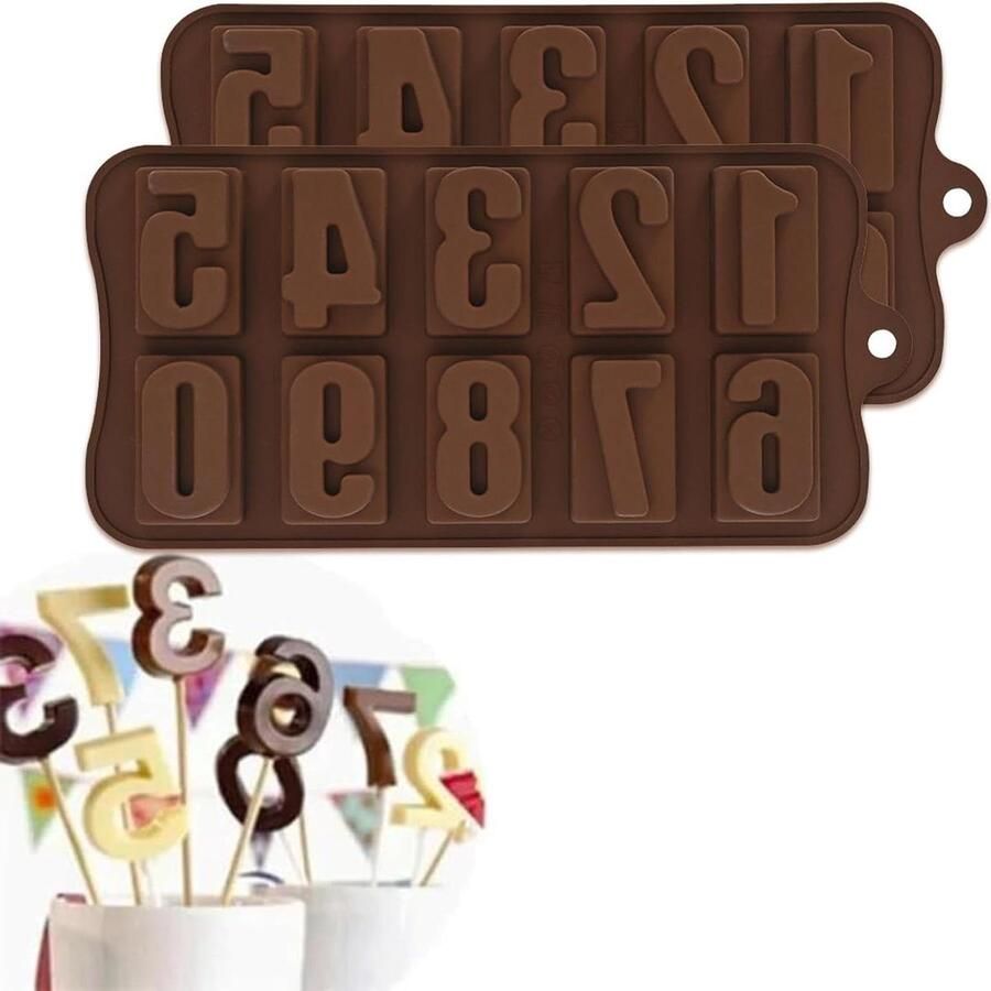 Chocolade vorm siliconen bakvorm cijfers 1-10 herbruikbaar cake bakvorm siliconen vormen chocolade snoep fondant bakken
