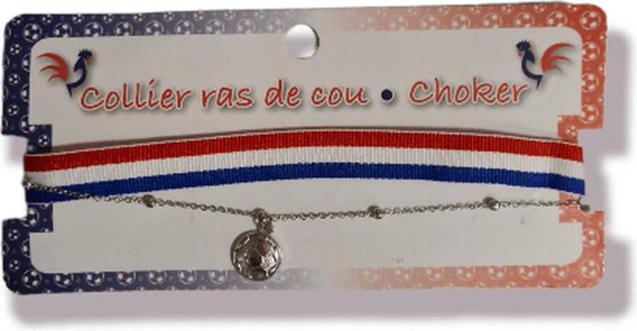 Choker Holland voetbal ketting rood-wit-blauw oranje EK WK Koningsdag