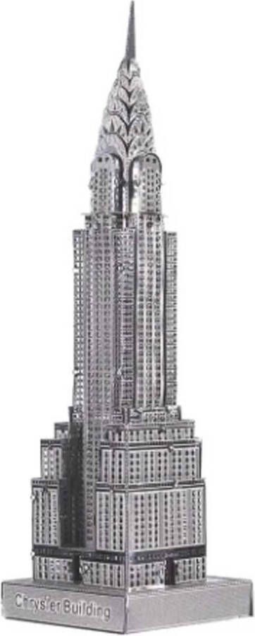Chrysler Building 3D Metalen Miniatuur Bouwpakket Schaalmodel Puzzel Amerika Gebouw Toren Flat