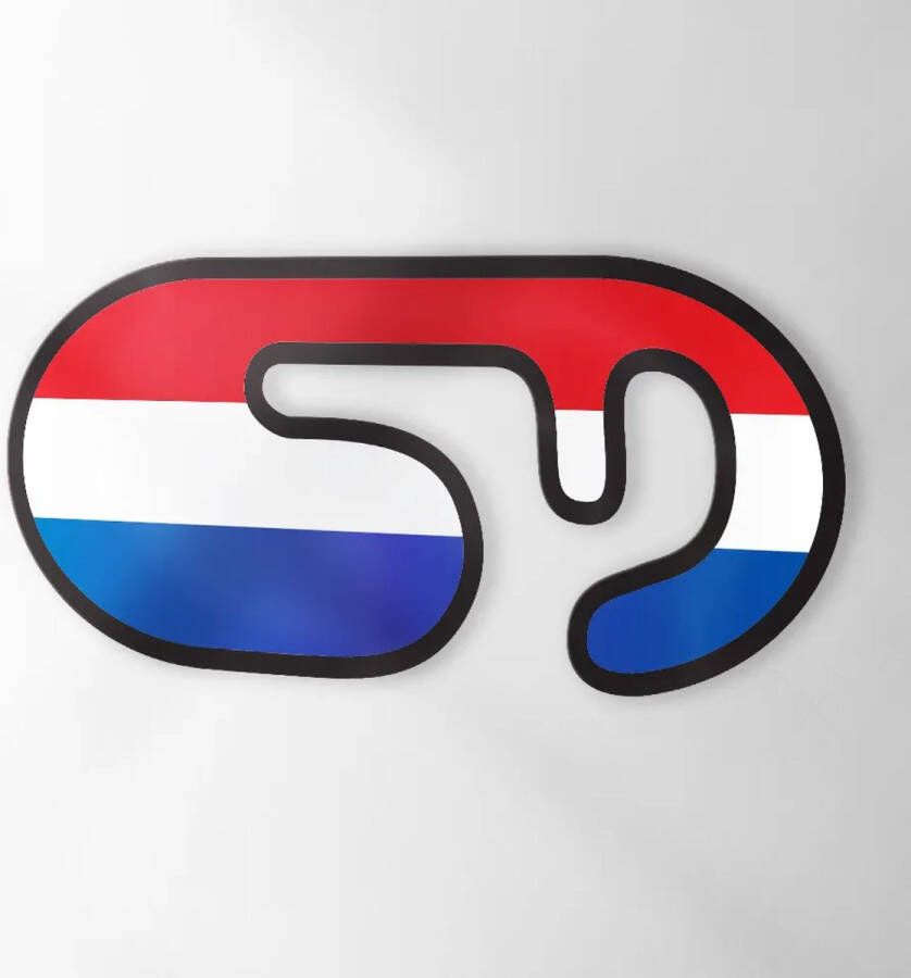 Circuit Sticker Met Vlag Midland Set van 2 Stickers 10 cm breed