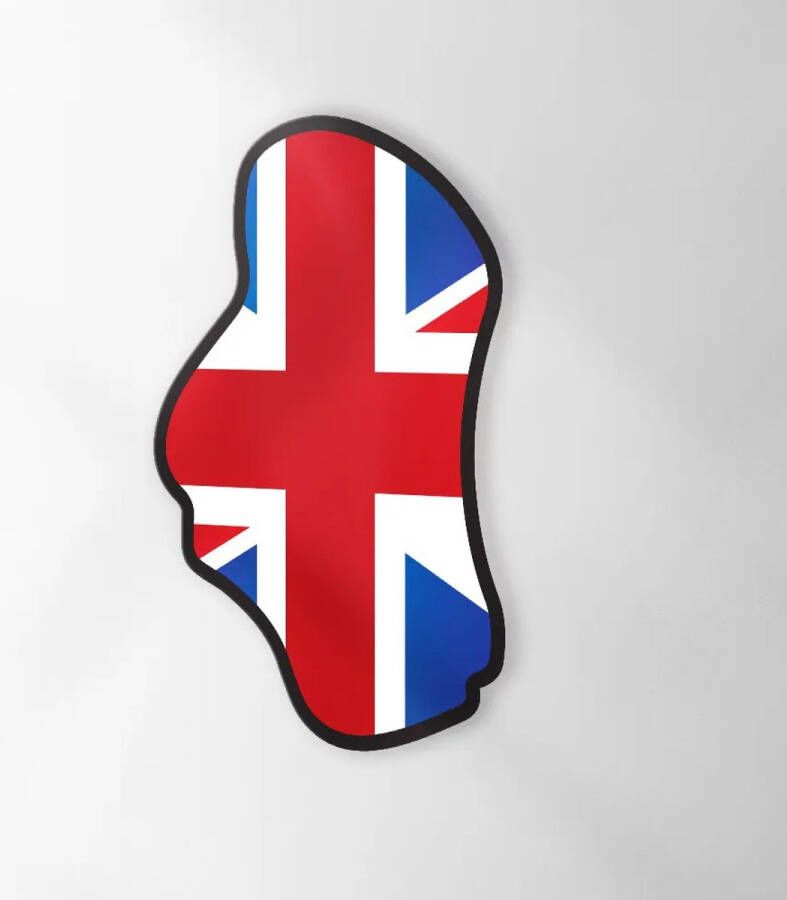 Circuit Sticker Met Vlag Thruxton Set van 2 Stickers 10 cm breed