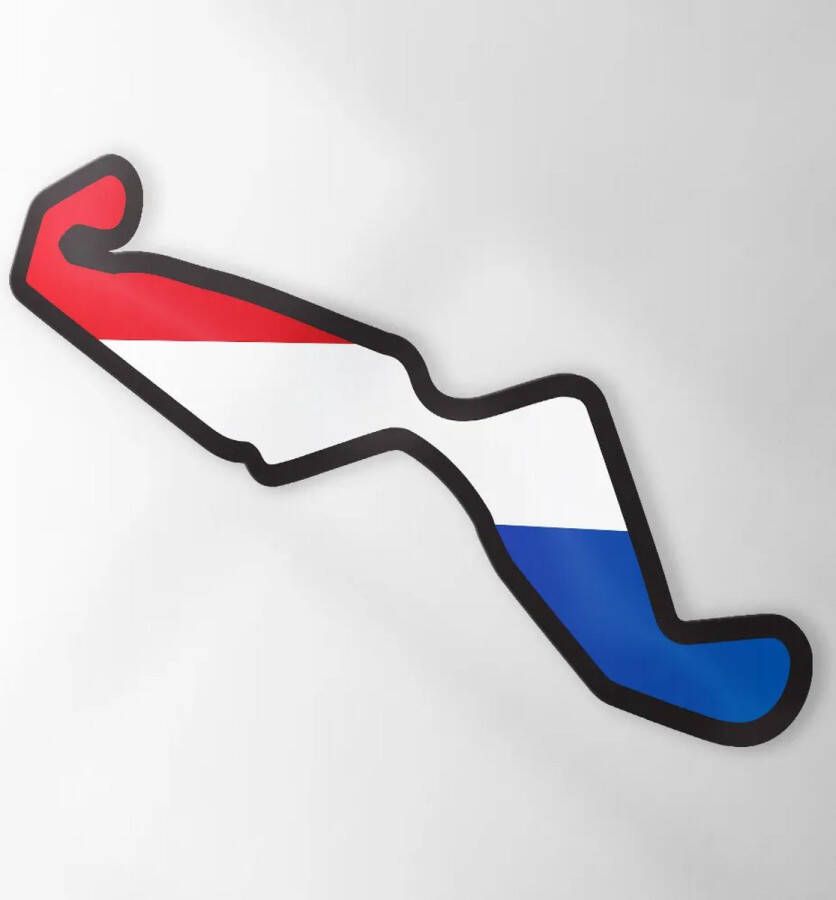 Circuit Sticker Met Vlag TT Circuit Assen Set van 2 Stickers 10 cm breed