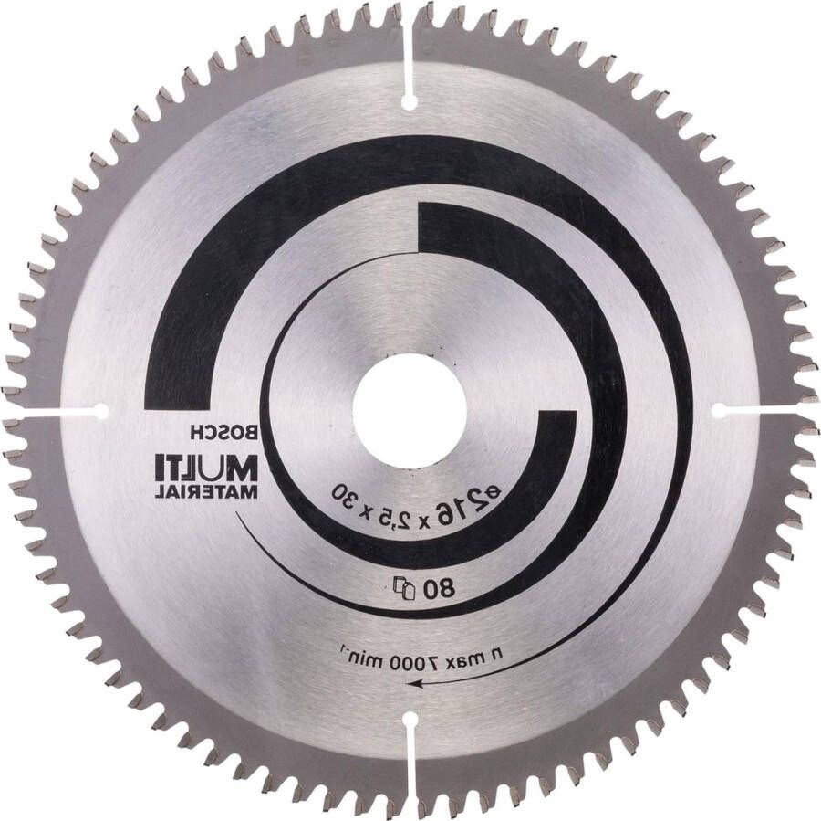 Cirkelzaagblad Multi Material 216x30x25mm 80 tanden Professioneel accessoire voor cirkelzaag