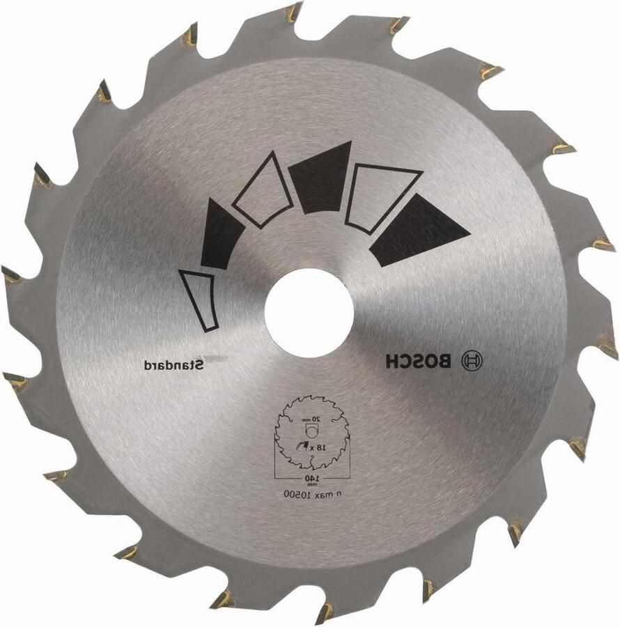 Cirkelzaagblad Standard 140mm Hout 18 Tanden ATB Reduceerring 12.75 10mm Accessoires Cirkelzagen
