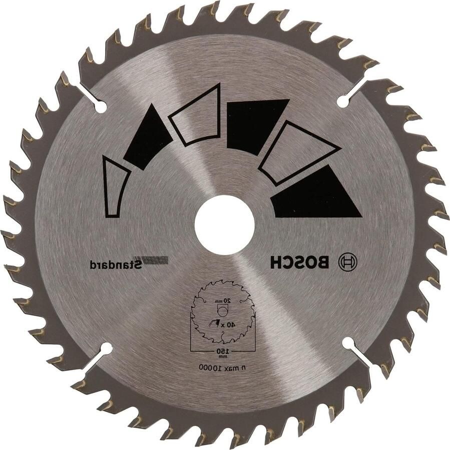 Cirkelzaagblad Standard Hout Ø 150 x 2.2 1.5 x 20 16 mm 40 Tanden-ATB met Reduceerring 16 mm Accessoires Cirkelzagen