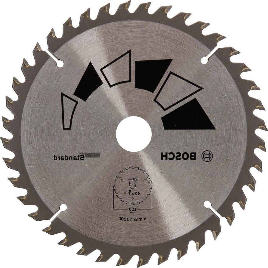 Cirkelzaagblad Standard Hout Ø 150 x 2.2 1.5 x 20 16 mm 40 Tanden ATB Reduceerring 16 mm Accessoires Cirkelzagen