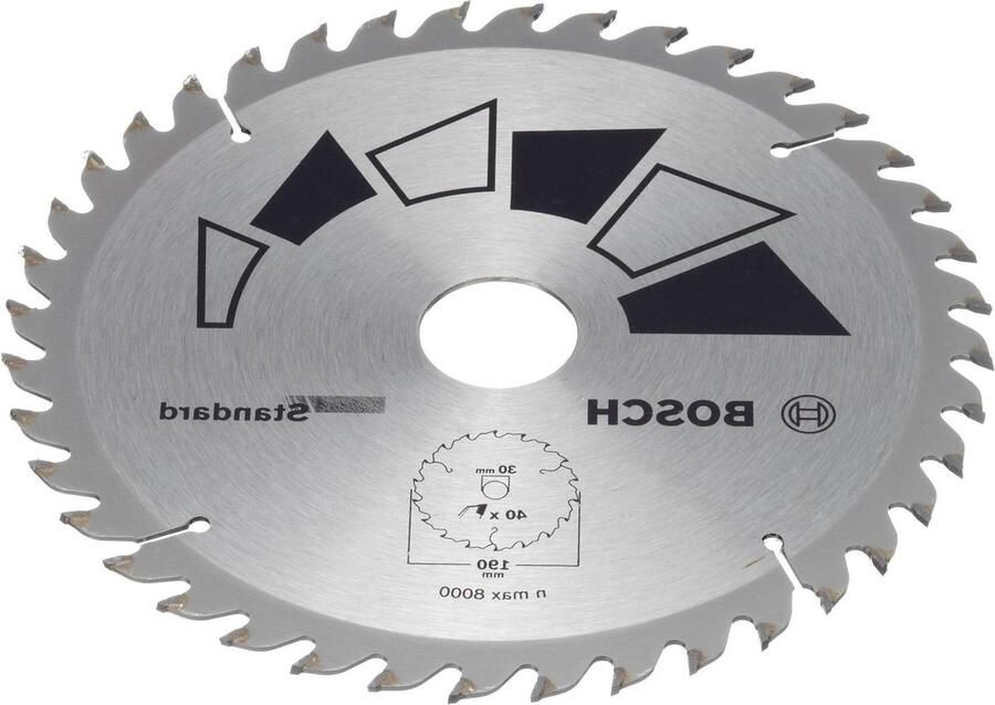 Cirkelzaagblad Standard Hout Ø 190 x 2-2-1-5 x 30-24 mm 40 Tanden ATB met Reduceerring 24 mm Accessoires Cirkelzagen