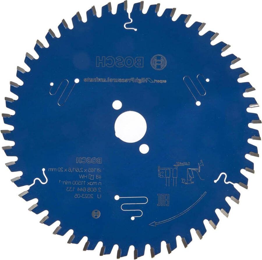 Cirkelzaagblad Voor High Pressure Laminaat 48 Tanden 165 X 20 X 26 Mm 1 Stuk