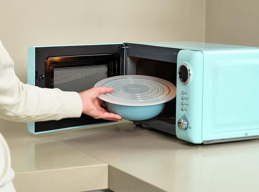 Multi Bowl Cirqula Round Voorraaddoos met deksel Geschikt als luchtdichte opbergdoos voor de koelkast magnetronservies en als vershouddozen 750 ml Nordic Denim