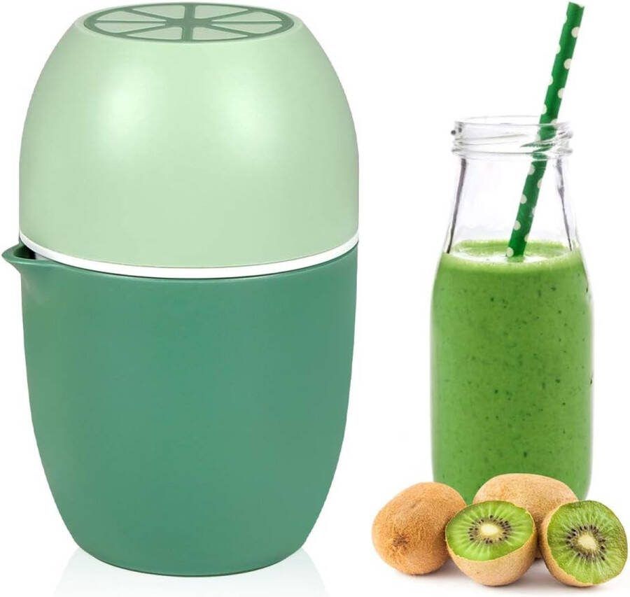 Citroenpers handmatige sapcentrifuge in citroenvorm limoenpers citruspers met twee persmogelijkheden fruitpers voor citroen limoenen sinaasappels citrus grappruit groen
