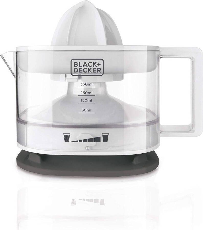 Citruspers Elektrisch Transparante citruspers 350 ml Aanpasbaar Pulpfilter 25W Vaatwasserbestendig Wit