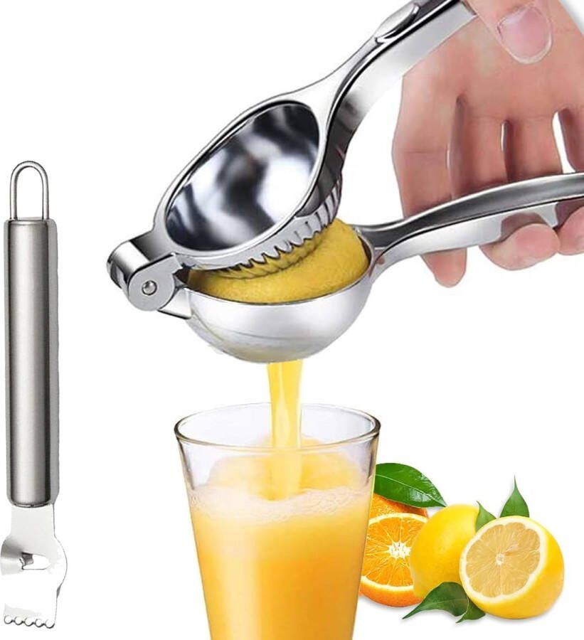 Citruspers handpers voor citroenen en limoenen inclusief citroenschraper citroenpers voor keuken bar restaurant veilig en duurzaam