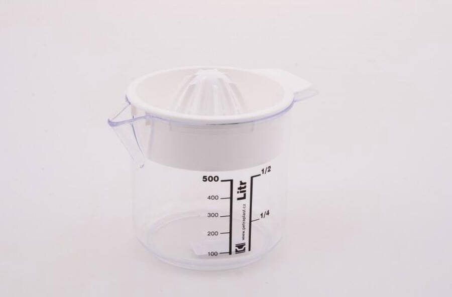 Citruspers met maatbeker 0.5L wit
