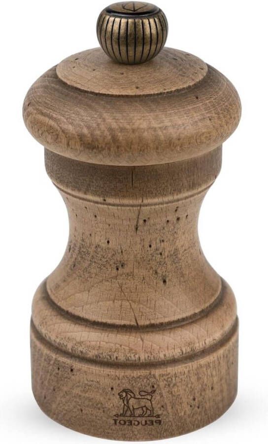 Classic Café Style Verstelbare Pepermolen Grinder Beukenhout Antiek 10 cm