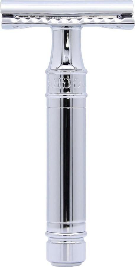Classic Short Handled Double Edge Scheermesje Milieuvriendelijk en herbruikbaar voor mannen en vrouwen geschikt voor scheercrème of zeep Past op alle DE scheermesjes (Chroom)