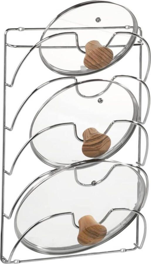 Classico Keukenkast Opbergrek voor Pot Pannendeksels Chroom 274 x 97 x 425 cm