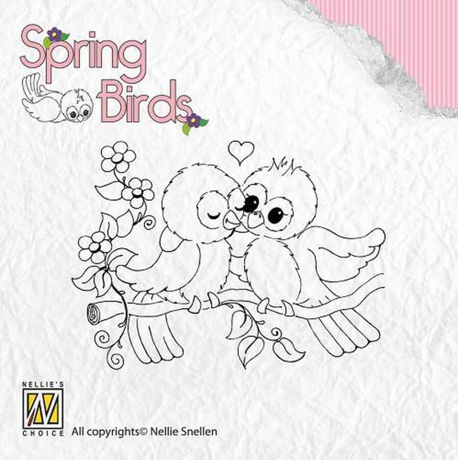 Clear stamps Spring-birds Spring-love