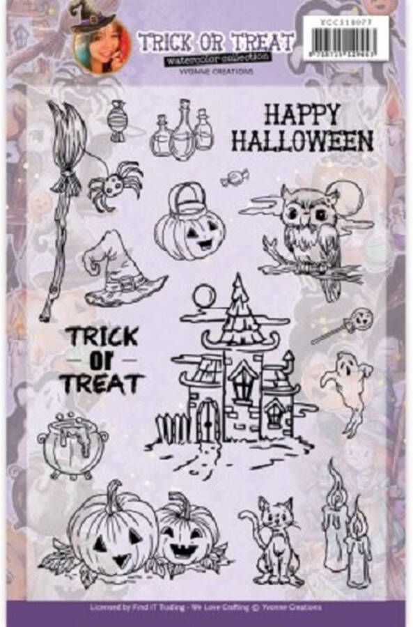 Yvonne Creations Clear Stamps Happy Halloween