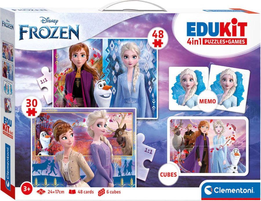 Clementoni edukit 4 in 1 frozen puzzel memory