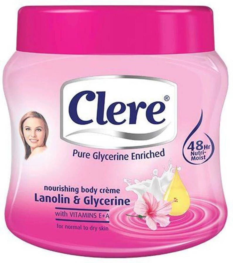 Clere Nourishing Lanolin & Glycerine With Vitamins E & A Body Cream 500 ml