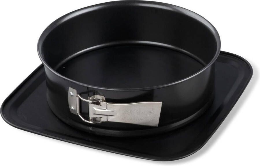 Click & Go 24-kops springvorm diameter 24 x 8 cm bakvorm met deksel voor direct transport apart verkrijgbaar taartvorm voor bakken en transport