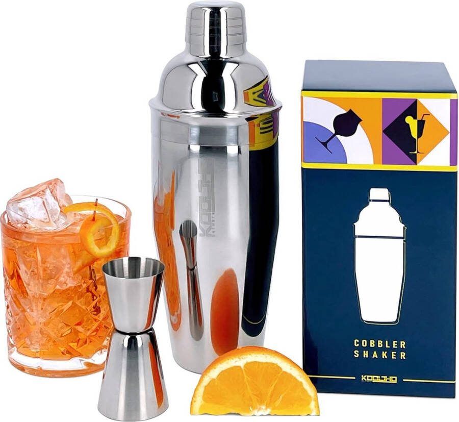 Cobbler Shaker Cocktail maatbeker cl professionele cocktailshaker roestvrij staal individueel alcoholmaatbeker met schaal 2 cl 4 cl voor beginners barkeepers cocktails gebruiksvoorwerpen voor