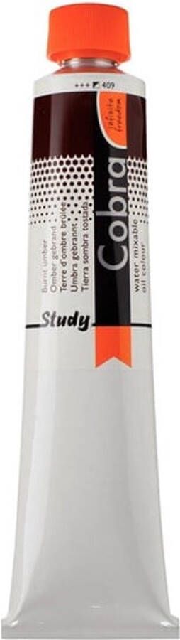 Cobra Study Water Vermengbare Olieverf Tube Omber gebrand 409 200 ml