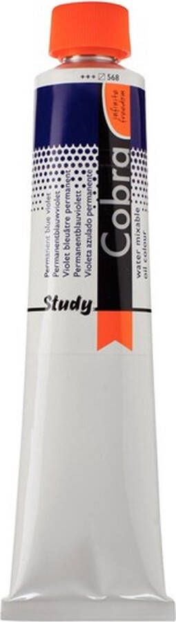 Cobra Study Water Vermengbare Olieverf Tube Permanentblauwviolet 200 ml