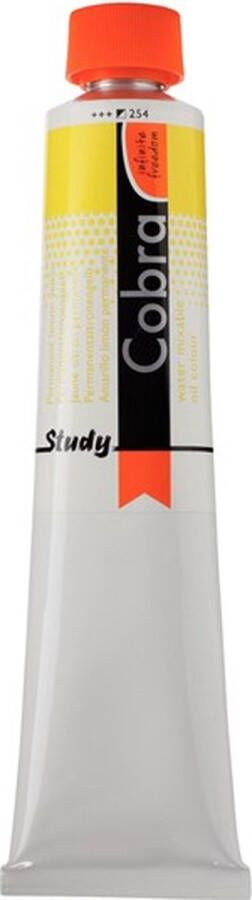 Cobra Study Water Vermengbare Olieverf Tube Permanentcitroengeel 254 200 ml