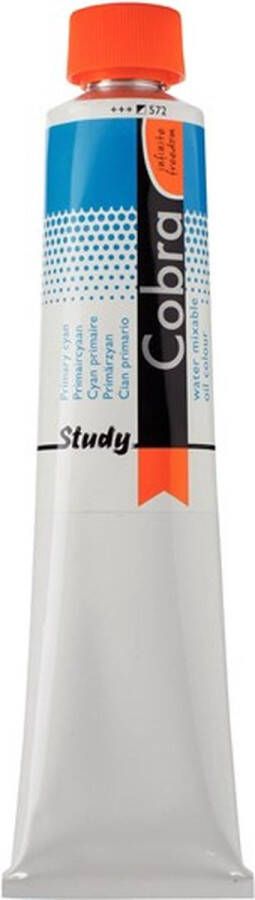 Cobra Study Water Vermengbare Olieverf Tube Primaircyaan 572 200 ml